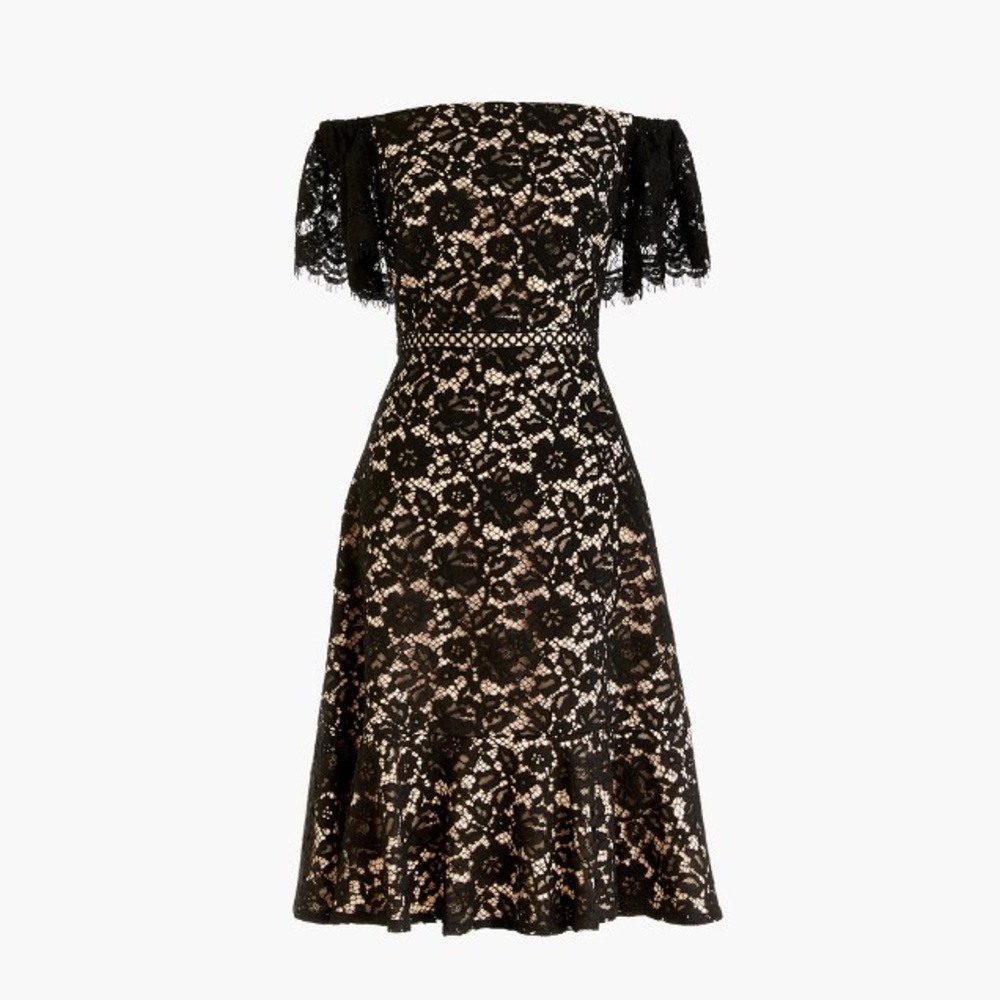 J. Crew Off-the-shoulder Lace Dress